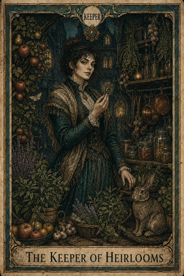 The Keeper of Heirlooms, representing Queen of Pentacles
