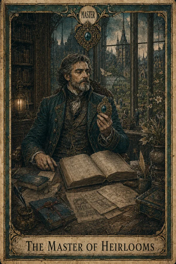 The Master of Heirlooms, representing King of Pentacles