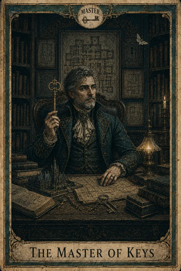 The Master of Keys, representing King of Swords