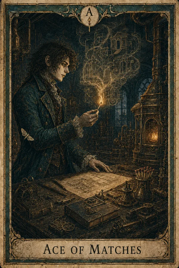 Ace of Matches, representing Ace of Wands