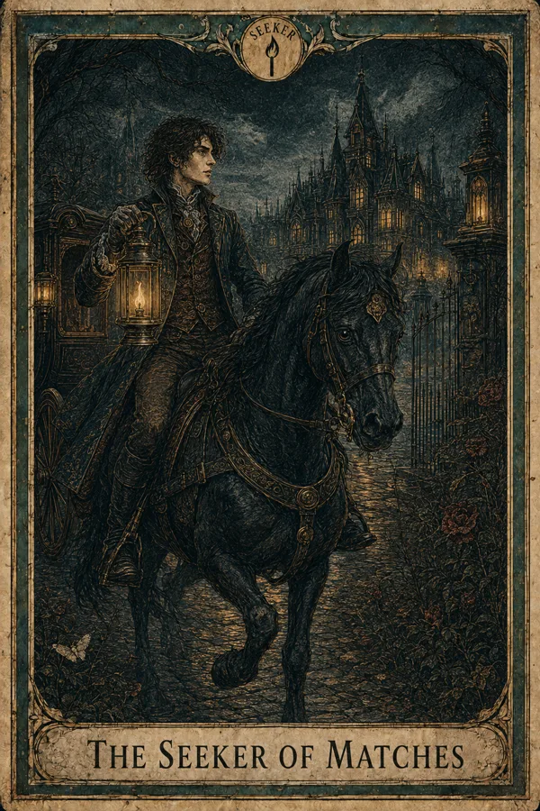 The Seeker of Matches, representing Knight of Wands