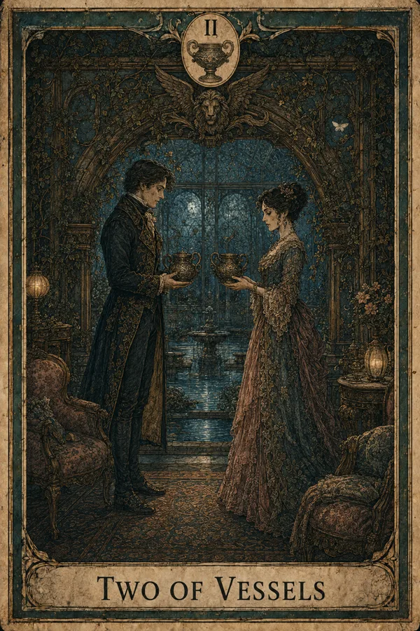 Two of Vessels, representing Two of Cups
